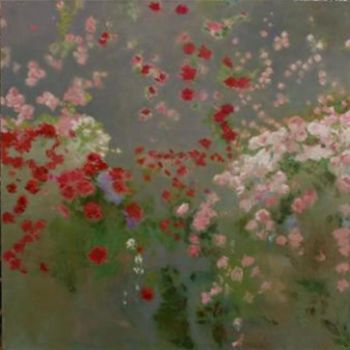 Картина под названием "Roses" - Krystyna Suchwallo, Подлинное произведение искусства, Масло
