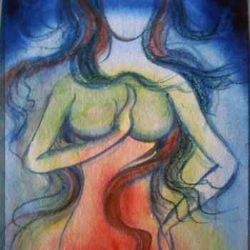 Painting titled "MEDITATION" by Sudha Sama, Original Artwork