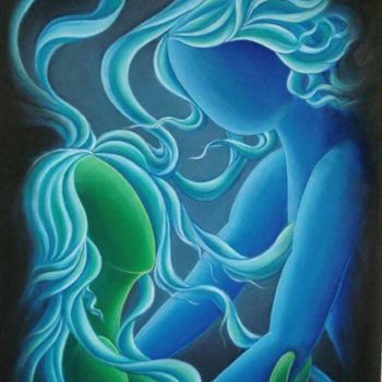 Painting titled "SOUL MATES" by Sudha Sama, Original Artwork