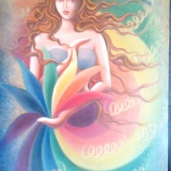 Painting titled "ENLIGHTENMENT" by Sudha Sama, Original Artwork