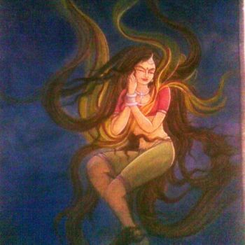Painting titled "RADHA" by Sudha Sama, Original Artwork
