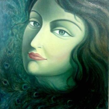 Painting titled "Krishnamayi" by Sudha Sama, Original Artwork