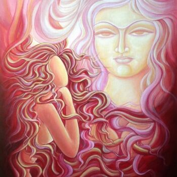 Painting titled "INNER VISION" by Sudha Sama, Original Artwork, Oil