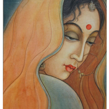 Painting titled "DEEP IN MEMORIES" by Sudha Sama, Original Artwork