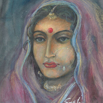 Pittura intitolato "MYSTRIOUS" da Sudha Sama, Opera d'arte originale