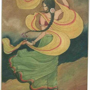 「DANCER」というタイトルの絵画 Sudha Samaによって, オリジナルのアートワーク
