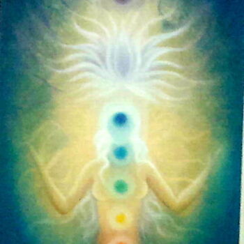 Painting titled "ENLIGHTENMENT (KRIS…" by Sudha Sama, Original Artwork, Oil