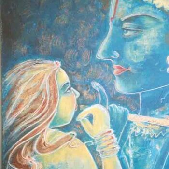 Painting titled "RADHA KRISHAN" by Sudha Sama, Original Artwork