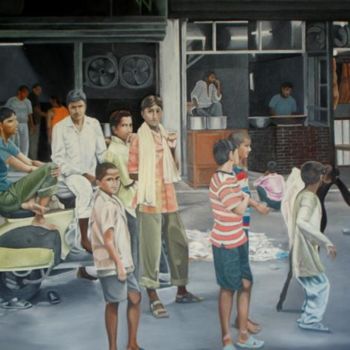 Malarstwo zatytułowany „Time Pass” autorstwa Sudhir Pillai, Oryginalna praca, Pastel