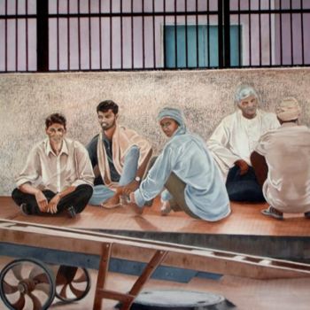 "Waiting" başlıklı Tablo Sudhir Pillai tarafından, Orijinal sanat, Pastel