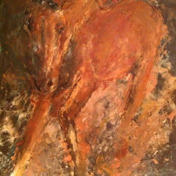 Pintura intitulada "Crashing Through" por Sue Cahill, Obras de arte originais, Óleo Montado em Painel de madeira