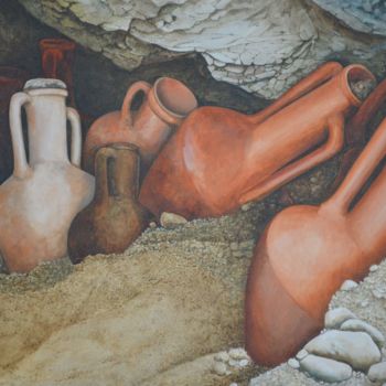 Картина под названием "Last Excavation" - Sue Harding, Подлинное произведение искусства, Акрил Установлен на Деревянная рама…