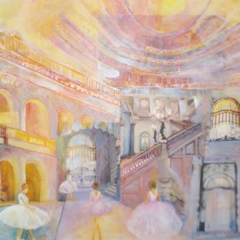 Pintura intitulada "Teatro Municipal de…" por Sueli Costa, Obras de arte originais, Outro