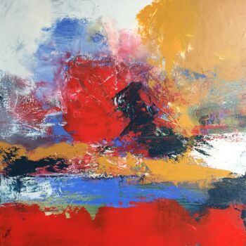 Peinture intitulée "Abstraction 2" par Suely Blot, Œuvre d'art originale, Acrylique