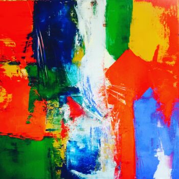 Картина под названием "Abstraction 14" - Suely Blot, Подлинное произведение искусства, Акрил