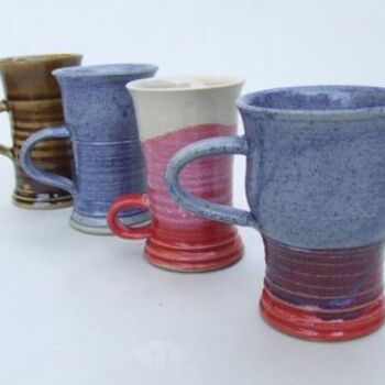 Artcraft titled "Mugs" by Pink Zebra Ceramics, Original Artwork