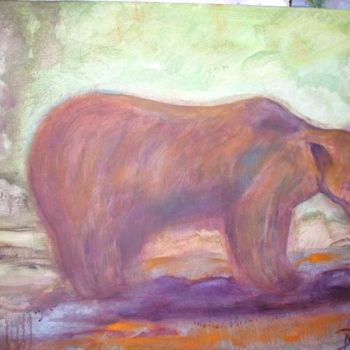 Painting titled "el oso" by Diaz Cazalla Antonio, Original Artwork