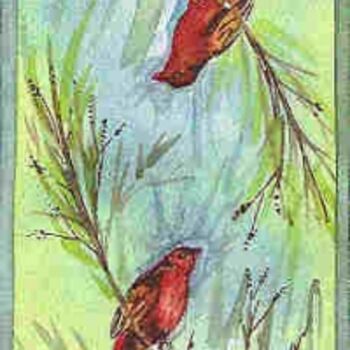 Painting titled "animaldesign-birds0…" by Kundala, Original Artwork