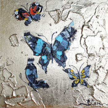 Pittura intitolato "Butterfly oil Paint…" da Viktoria Sukhanova, Opera d'arte originale, Olio