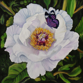Malerei mit dem Titel "Flower series" von Sulakshana Dharmadhikari, Original-Kunstwerk, Öl