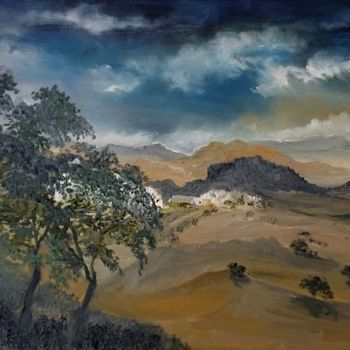 Pintura intitulada "Desert-storm.jpg" por Suleiman, Obras de arte originais, Óleo