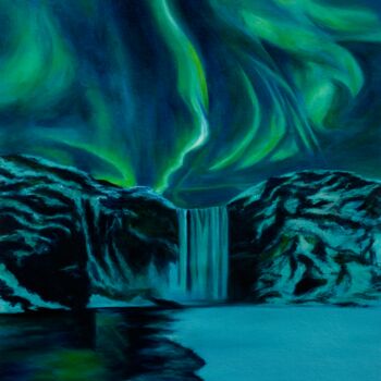 "Aurora borealis Nor…" başlıklı Tablo Suleman Rehman tarafından, Orijinal sanat, Petrol