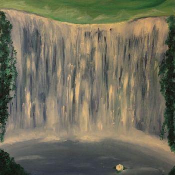 Painting titled "Waterfalls" by Equilibrium Art, Original Artwork, Oil