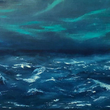 Malarstwo zatytułowany „Northern Lights” autorstwa Equilibrium Art, Oryginalna praca, Olej