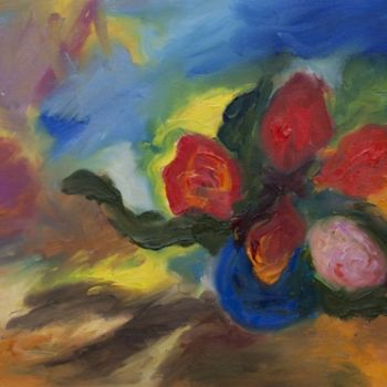 Peinture intitulée "Розы" par Irina Kazanskaya, Œuvre d'art originale, Huile