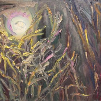 Картина под названием "Фонарь и ветви. Str…" - Irina Kazanskaya, Подлинное произведение искусства, Масло