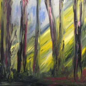 Peinture intitulée "Сосновый лес.Pine f…" par Irina Kazanskaya, Œuvre d'art originale, Huile