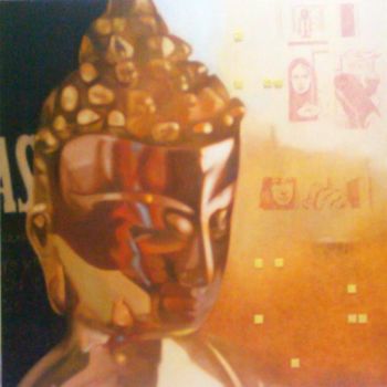 Pittura intitolato "untitled-12" da Sumedh Kadam, Opera d'arte originale, Olio