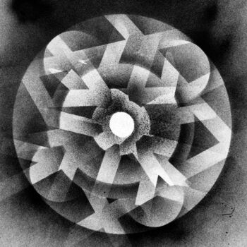 Картина под названием "Primordial geometri…" - Sumit Ratta, Подлинное произведение искусства, Акрил