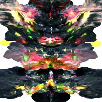 Картина под названием "Rorschach Series No…" - Sumit Ratta, Подлинное произведение искусства, Акрил