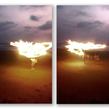 Photographie intitulée "Fire goddess" par Sumit Ratta, Œuvre d'art originale