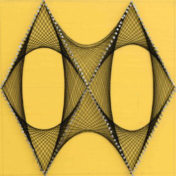 Rzeźba zatytułowany „Nailed it Series No…” autorstwa Sumit Ratta, Oryginalna praca, String Art