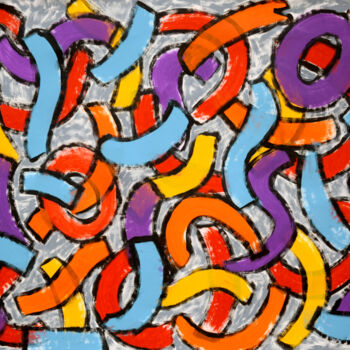 Peinture intitulée "Composition No. 130" par Sumit Ratta, Œuvre d'art originale, Acrylique