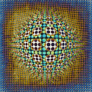 Malerei mit dem Titel "Retro psychedelia" von Sumit Ratta, Original-Kunstwerk, Digitale Malerei