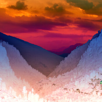 Фотография под названием "Supermoon sky" - Sumit Ratta, Подлинное произведение искусства, Манипулированная фотография