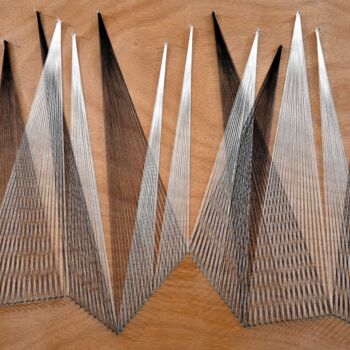 Escultura intitulada "Nailed it Series No…" por Sumit Ratta, Obras de arte originais, Fio