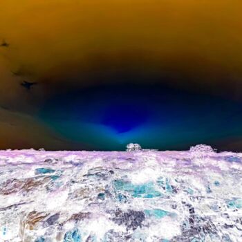 Photographie intitulée "Sunset or Neptune?" par Sumit Ratta, Œuvre d'art originale, Photographie manipulée
