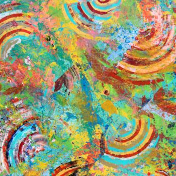Pittura intitolato "Acid Trip No. 3" da Sumit Ratta, Opera d'arte originale, Acrilico