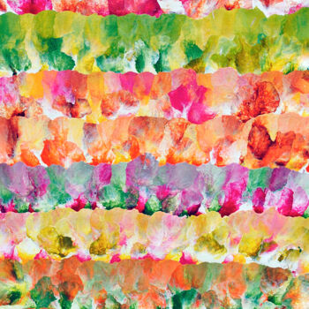 Pittura intitolato "Field of flowers" da Sumit Ratta, Opera d'arte originale, Acrilico