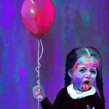 Цифровое искусство под названием "girl and not childr…" - Sumor, Подлинное произведение искусства, Цифровая живопись