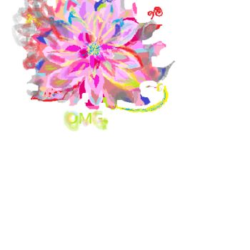 Digital Arts titled "bigflowers.png" by Lily Moonheart, Original Artwork