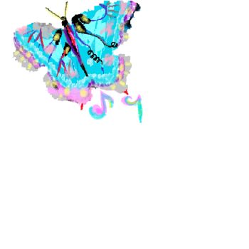 Цифровое искусство под названием "butterflyflower.png" - Lily Moonheart, Подлинное произведение искусства