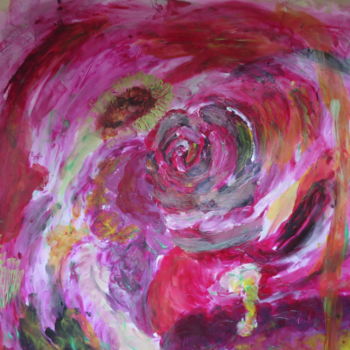 Peinture intitulée "Rose Dream" par Lily Moonheart, Œuvre d'art originale, Pigments