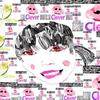 Diseño titulada "Pig mother clever a…" por Lily Moonheart, Obra de arte original, Accesorios