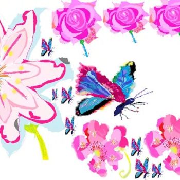 Design getiteld "Butterfly FloweR" door Lily Moonheart, Origineel Kunstwerk, Accessoires