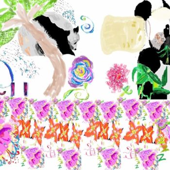 Design titled "Panda ocean theme p…" by Lily Moonheart, Original Artwork, Table art